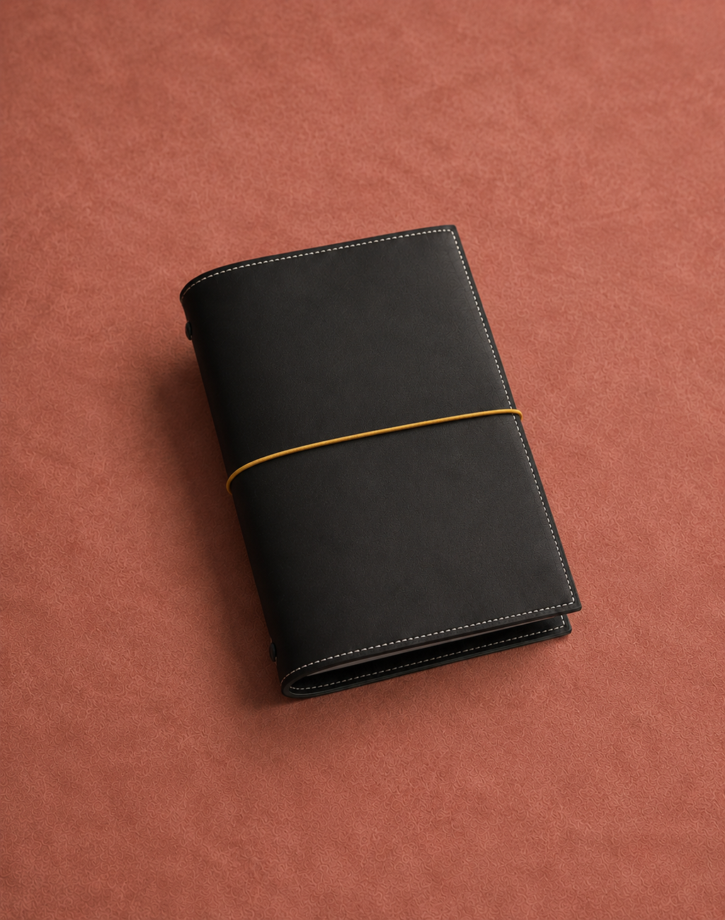 A5 Personalised Bi-Fold Leather Journal -  with Stitches