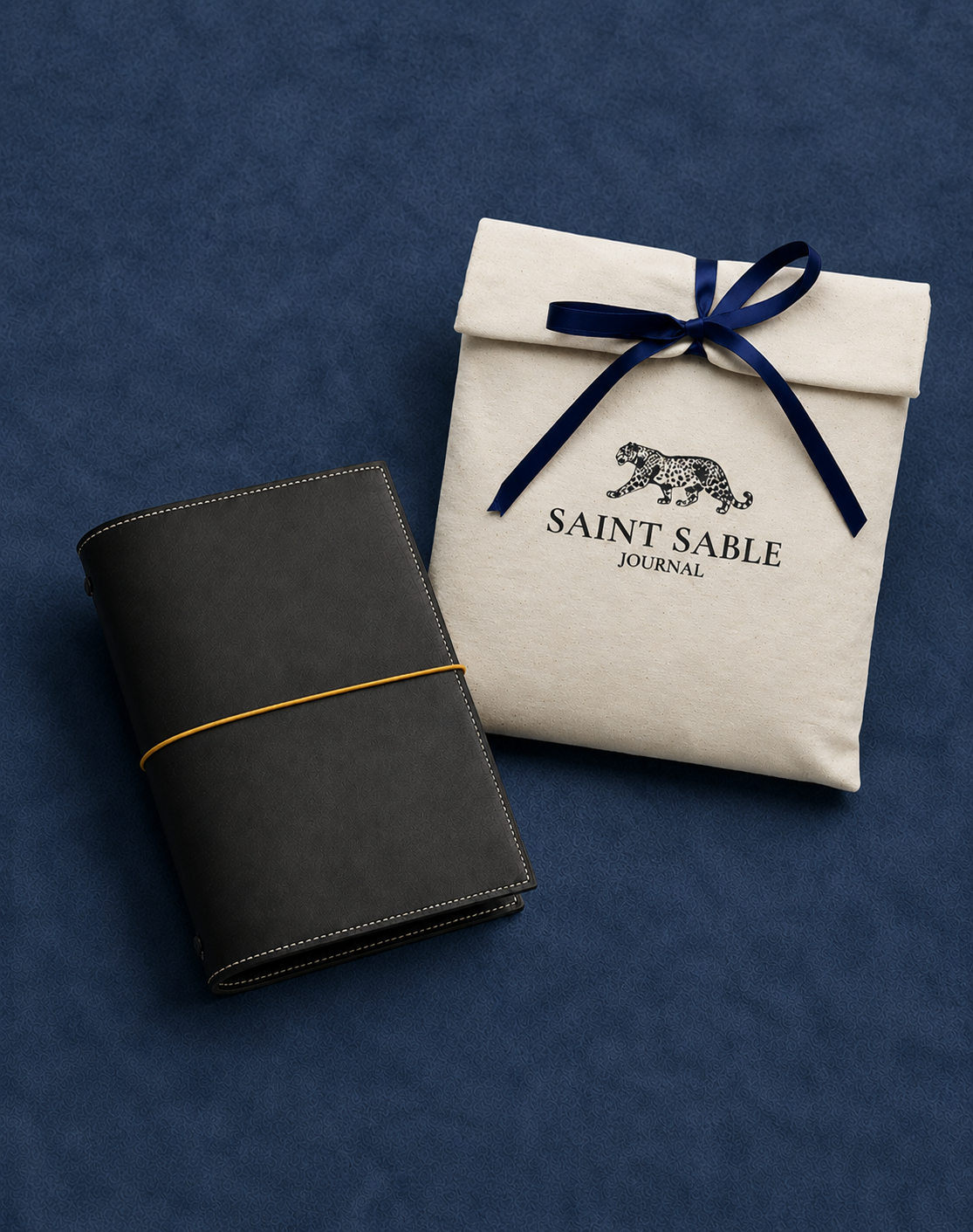 A5 Personalised Bi-Fold Leather Journal -  with Stitches